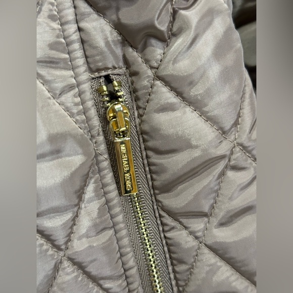 Michael Kors Women's Quilted Belted Coat Anorak Truffle SZ-M - Picture 12 of 12